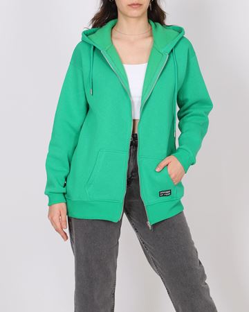 Yeşil Oversize Üç İplik Şardonlu Sweat SWT1038