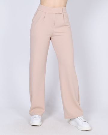 Bej Cırt Kemerli Palazzo Pantolon PNT848