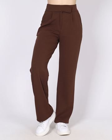 Kahverengi Cırt Kemerli Palazzo Pantolon PNT849