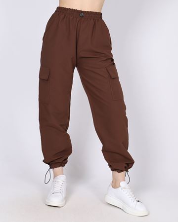 Kahverengi Kargo Cepli Paraşüt Pantolon PNT853