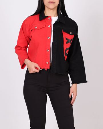 Kırmızı Garnili Kot Ceket CKT530