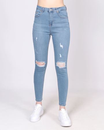 Mavi Yırtık Skinny Jean PNT880