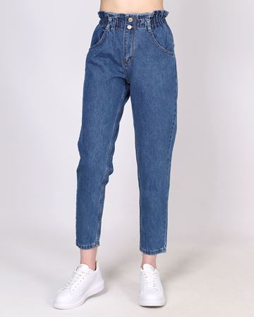Mavi Beli Lastikli Jean PNT883
