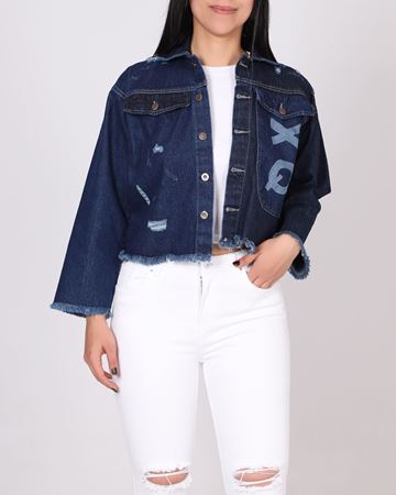 Koyu Mavi Garnili Kot Ceket CKT536