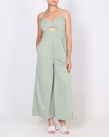 Mint Yeşili Bol Paça Tulum TLM536