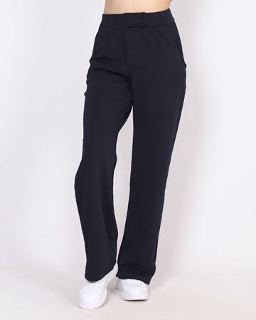 Lacivert Cırt Kemerli Palazzo Pantolon PNT893