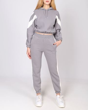 Antrasit Üç İplik Şardonlu Eşofman Takımı TKM2706