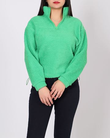Yeşil Peluş Sweat SWT1063