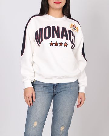 Beyaz Üç İplik Şardonlu Sweat SWT1069