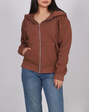 Kahverengi Üç İplik Şardonlu Ceket CKT542