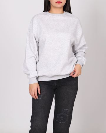 Gri Basic Üç İplik Şardonlu Sweat SWT1087