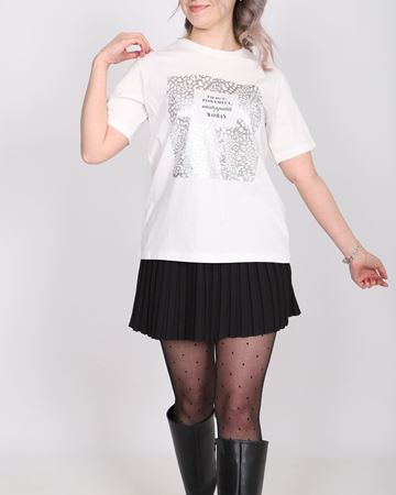 Beyaz Baskılı T-shirt TSH407