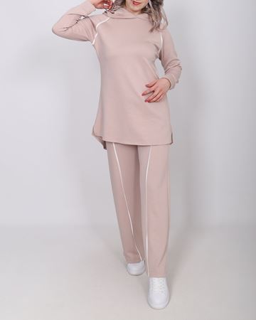 Bej Kapüşonlu İkili Takım TKM2727