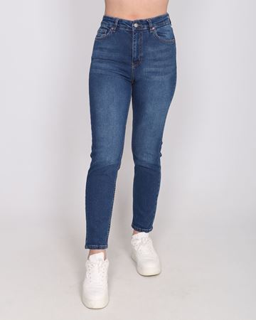 Koyu Mavi Likralı Mom Jean PNT923