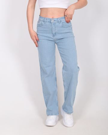 Açık Mavi Boru Paça Likralı PNT927