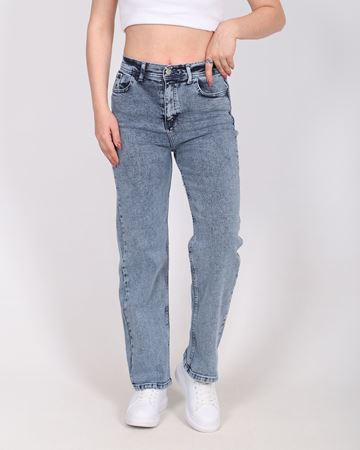 Eskitme Mavi Boru Paça Likralı  PNT927