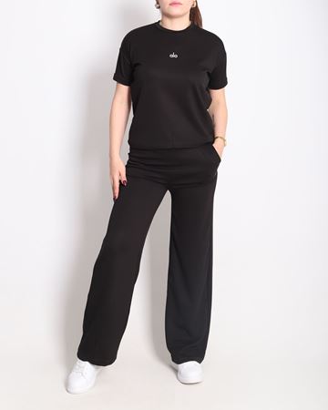 Alo Yazılı Oysho Kumaş Siyah Takım TKM2740