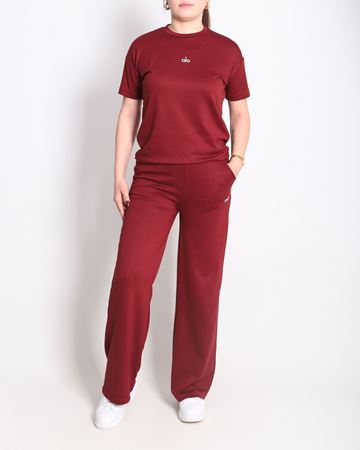 Alo Yazılı Oysho Kumaş Bordo Takım TKM2740