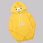 Sarı Kedi Kapşonlu Sweat SWT081