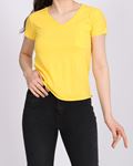 V Yaka Sarı T-Shirt TSH256
