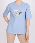 Mavi Nakışlı T-shirt TSH285