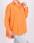 Turuncu Oversize Yırtmaçlı Gömlek GML070