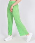 Neon Yeşil Piliseli Pantolon PNT396