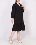 Siyah Kapüşonlu Elbise ELB1037